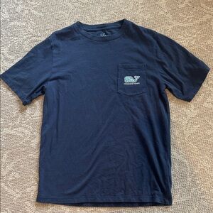 Vineyard Vines Boy's Classic Navy Tee, football details